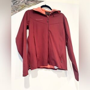 Mammut Ultimate V SO Zipup Wind hooded Jacket Coral Womens Small